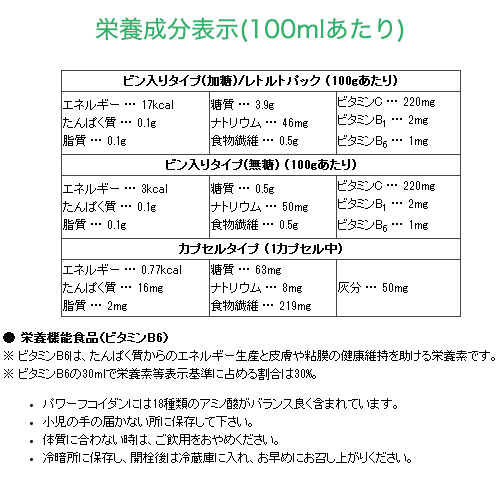 パワーフコイダン成分表